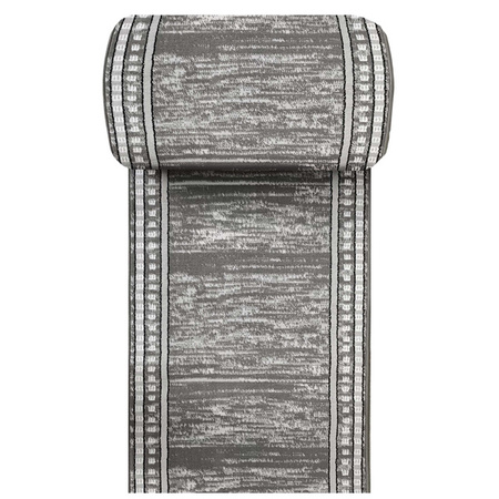Chodnik dywanowy na metry szary SOHO 17 – klasyczny wzór z ramą szer. 80 cm