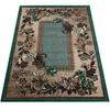 Dywan tradycyjny w kwiaty BCF Alfa 01 zielony 60x100 cm