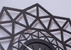 Nowoczesny zegar ścienny GEOMETRYCZNY w kolorze czarnym i w trzech rozmiarach, ORNAMENTI