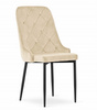 Beżowe krzesło CAPRI - Eleganckie, tapicerowane krzesło do jadalni