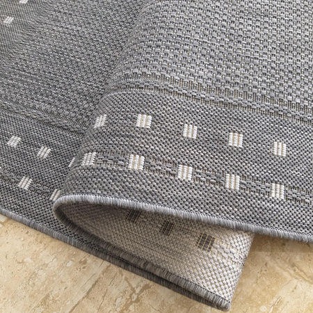 Chodnik sznurkowy na metry Zara 11 szary – dwustronny, wewnętrzny i zewnętrzny, szer. 100 cm