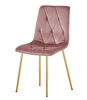 "Krzesło LIBRA - różowy aksamit / nogi kolor złoty x 3"