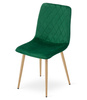 "Krzesło TURIN - ciemna zieleń aksamit / nogi kolor drewna x 1"