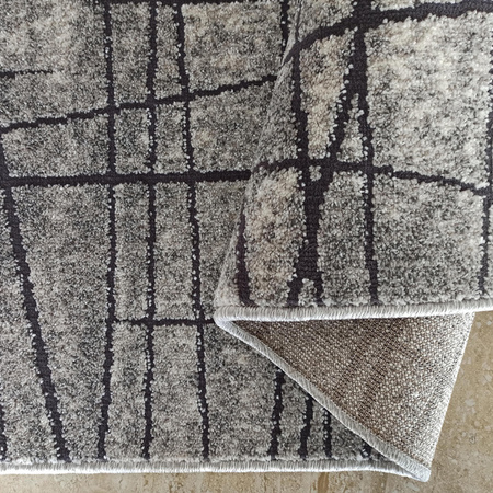 Dywan wycinany do salonu ENIGMA 08 szary 120x170 cm
