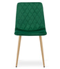 "Krzesło TURIN - ciemna zieleń aksamit / nogi kolor drewna x 1"