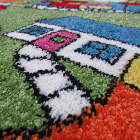 Dywan dla chłopca Ulice Drogi Bella 08 zielony 400x500 cm