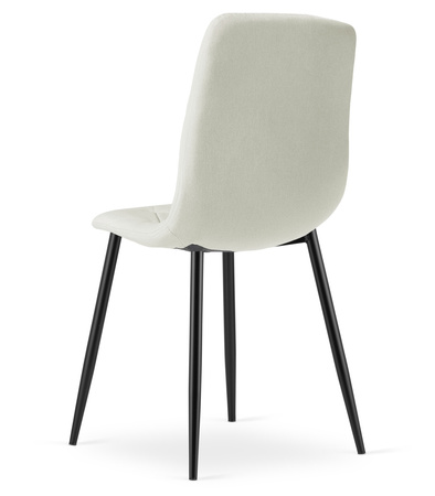 "Krzesło LIBRA - beż materiał / nogi czarne x 4"