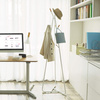 Stojący biały wieszak na ubrania - Podłogowy wieszak do przedpokoju - SONGMICS RCR15WY