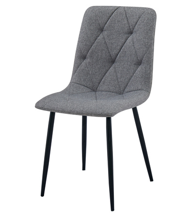 "Krzesło LIBRA - ciemny szary materiał / nogi czarne x 3"