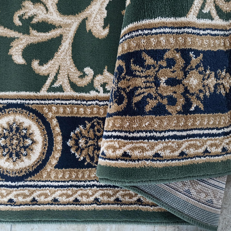 Klasyczny zielony dywan w ramie - wysokiej jakości Exclusive 01 N 160x220 cm