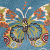 Dywan dziecięcy w motylki Bella 114 niebieski 400x500 cm