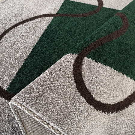 Dywan nowoczesny młodzieżowy szary butelkowa zieleń OTTO 08 - 200x290 cm