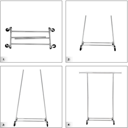 Stojący wieszak na kółkach - Stojak na ubrania - SONGMICS HSR13S