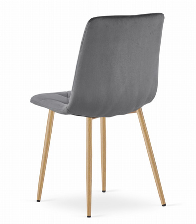 "Zestaw stół NP 120x80 Dąb Sonoma + 4 krzesła LIBRA szare"