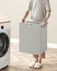 Biały pojemnik na pranie z regałem - Wolnostojący kosz na bieliznę 65l - VASAGLE BLH101W01