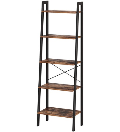Nowoczesny regał Drabinka do salonu - Industrialna półka na książki - VASAGLE LLS45X
