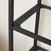 Czarny szklany regał do salonu Loft - Metalowa 5-poziomowa półka - VASAGLE LGT050B61