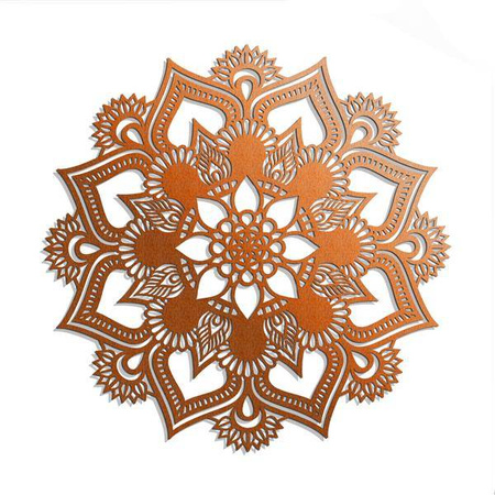 AŻUROWY PANEL DEKORACYJNY, MANDALA, HINDU, DEKORACJA ŚCIENNA 3D,ORNAMENT, BIAŁY