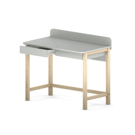 Biurko dziecięce VERYSIMPL B-DES8 – drewniane z przegrodą i dwiema szufladami