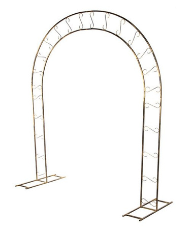 Pergola ogrodowa łukowa / metalowy łuk różany / drabinka na kwiaty / wys. 235 cm, szer. 215 cm