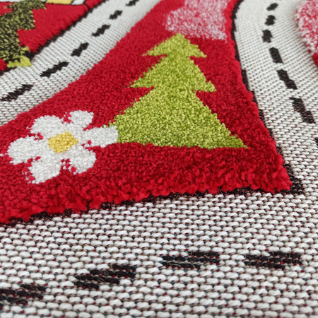 Dywan sensoryczny dla chłopca Ulice Color Kids 02 czerwony 100x150 cm