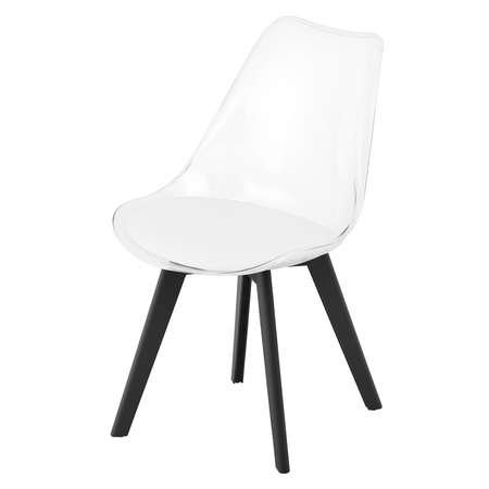 Transparentne krzesła MARK - Przezroczyste krzesła kuchenne z tworzywa (4 sztuki)
