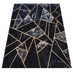 Dywan czarno złoty geometryczny Mozaika BLACK and GOLD 16 - 60x100 cm