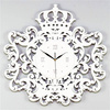 Dekoracyjny zegar ścienny ażurowy VITTORIO w kolorze białym, ORNAMENTI