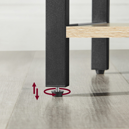 Rustykalny regał do salonu - Industrialna półka na książki Loft (Dąb Sonoma) VASAGLE LLS061B11