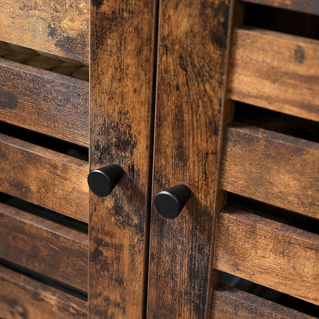 Duża brązowa szafka łazienkowa Loft - Industrialny regał łazienkowy - VASAGLE BBK44BXV1