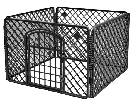 Czarna zagroda dla szczeniąt 90x90cm - Kojec, zagroda, wybieg dla psów