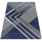 Dywan geometryczny szary niebieski OTTO 03 - 240x330 cm