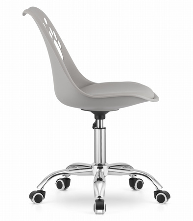 Krzesło PRINT szare obrotowe na kółkach – z tworzywa sztucznego