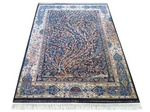 Dywan luksusowy jak z jedwabiu Qum Silk 11 granatowy 160x230 cm