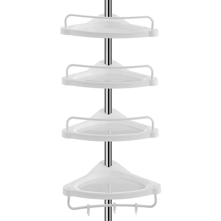 Łazienkowa półka teleskopowa - Rozporowa półka do łazienki z regulacją wysokości SONGMICS BCB02SW