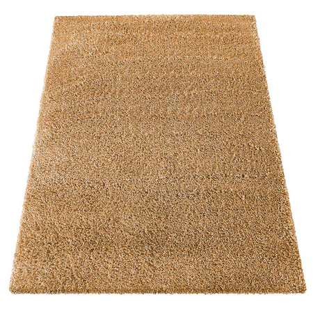 Złoty dywan Shaggy 120x170 / Santo - Żółty, puszysty, gęsty i miękki dywan z długim włosiem