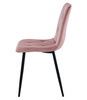 "Krzesło LIBRA - róż aksamit / nogi czarne x 1"
