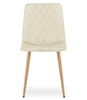 "Krzesło TURIN - jasny beż aksamit / nogi kolor drewna x 4"