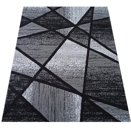 Dywan czarny geometryczny cieniowany nowoczesny Soho 06 – 250x350 cm