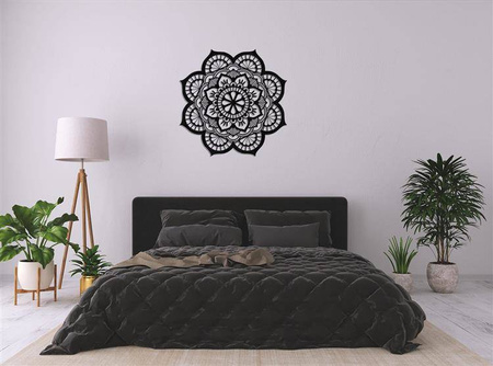 AŻUROWY PANEL DEKORACYJNY, MANDALA, YOGA, DEKORACJA ŚCIENNA 3D,ORNAMENT,BIAŁY