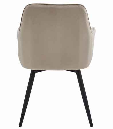 "Krzesło NANA360 - ciemny beż aksamit / nogi czarne x 2"