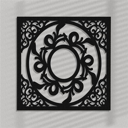 DEKORACYJNY PANEL AŻUROWY, CHINA STYLE, DEKORACJA ŚCIENNA 3D, ORNAMENT, 60 cm, BIAŁY