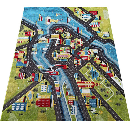 Dywan sensoryczny dla dzieci Miasto Ulice Drogi Color Kids 03 - 100x150 cm