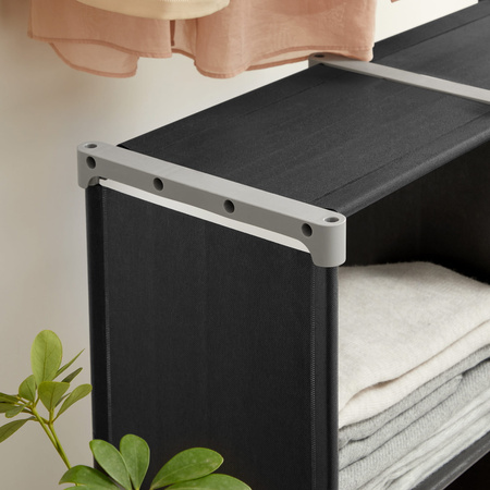 Czarny regał modułowy - Półka do przechowywania 6 poziomów SONGMICS LSN63H