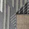 Dywan geometryczny w paski szary LARA 02 - 60x100 cm