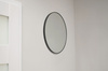 Lustro ścienne 50cm - Okrągłe, czarne lustro w metalowej ramie