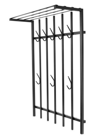 Wieszak na ubrania ścienny z półką nowoczesny TON / metalowa garderoba [szer. 90 cm]