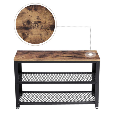 Siedzisko do przedpokoju z półkami na buty - Półka na buty - VASAGLE LBS73X