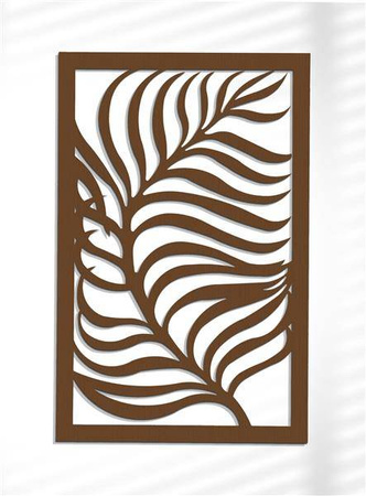 DEKORACYJNY PANEL AŻUROWY, LIŚĆ PALMY, JUNGLE STYLE , DEKORACJA ŚCIENNA 3D, ORNAMENT, CZARNY