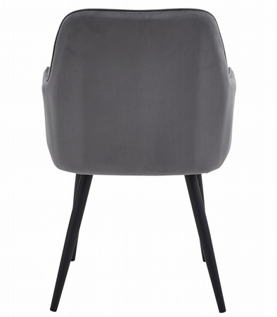 "Krzesło NANA - ciemny szary aksamit / nogi czarne x 1"